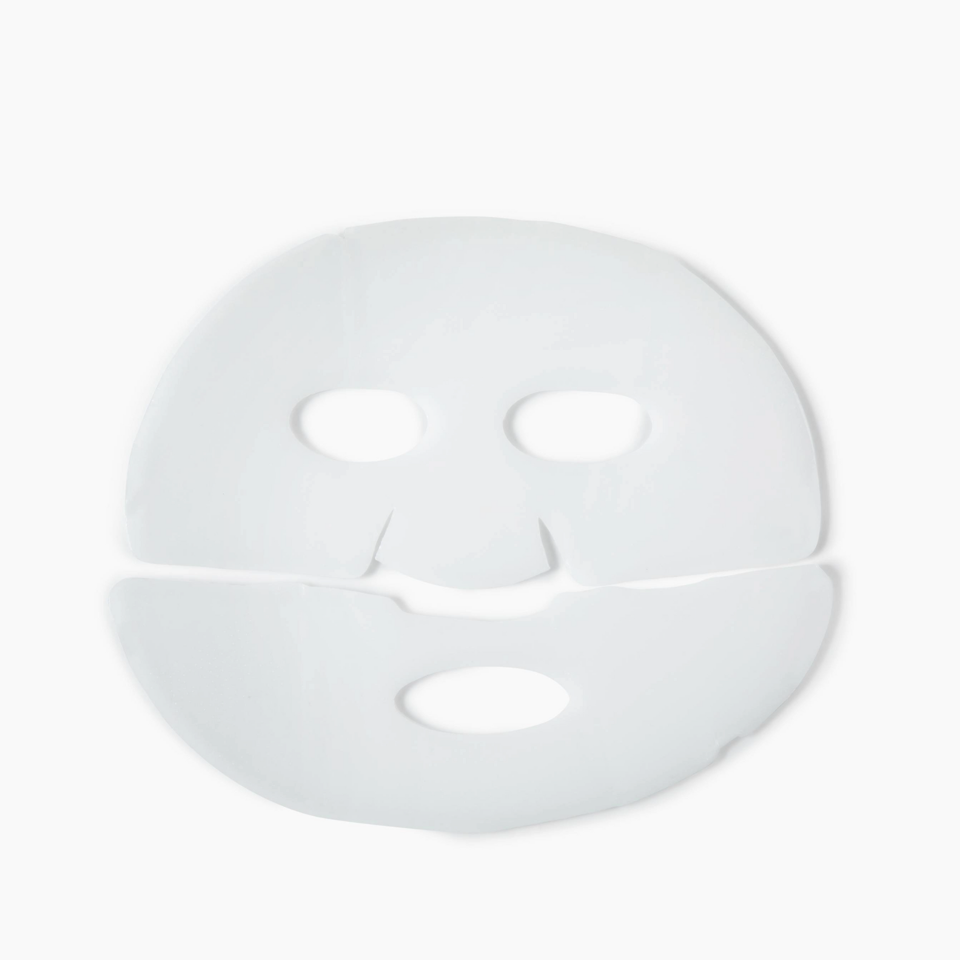 White face mask on a white background